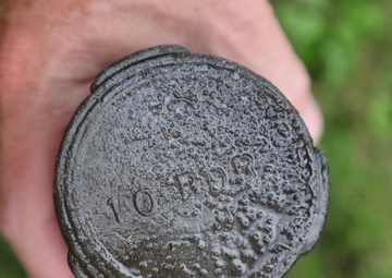 Civil War-era-style artillery shell at Fort McCoy