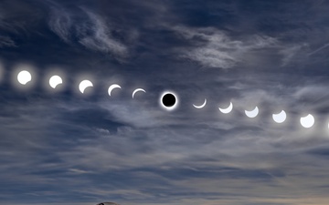 Vermont F-35 Illuminated Under Solar Eclipse