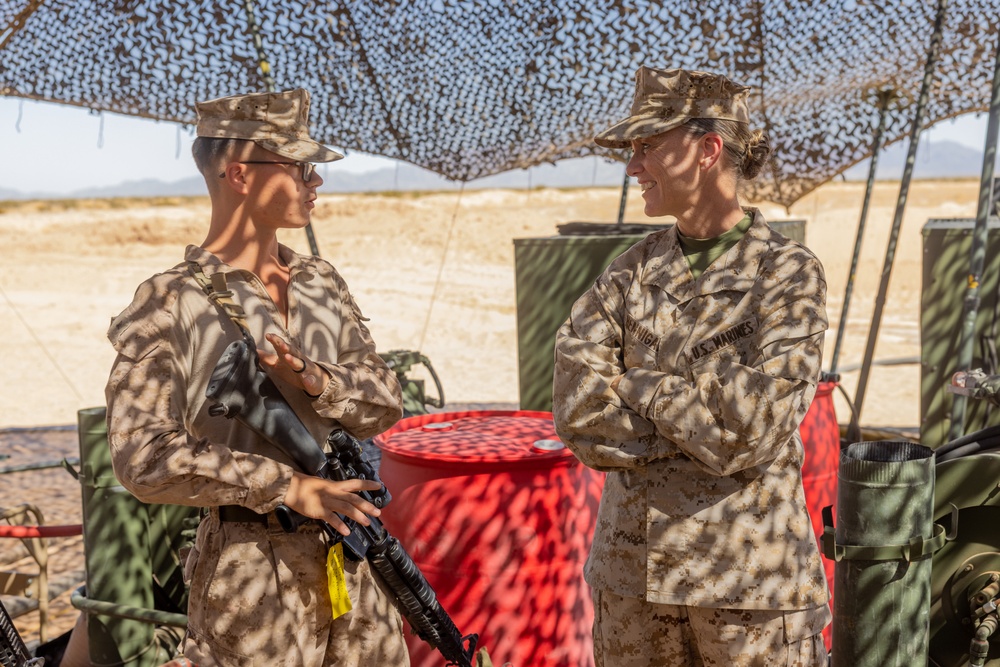 Brig Gen. Hennigan Visits Marines with 8th Engineer Support Battalion during Weapons and Tactics Instructor course 1-25