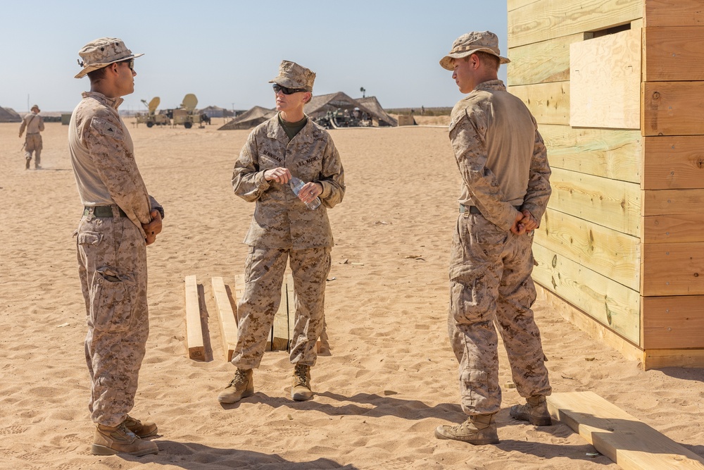 Brig Gen. Hennigan Visits Marines with 8th Engineer Support Battalion during Weapons and Tactics Instructor course 1-25