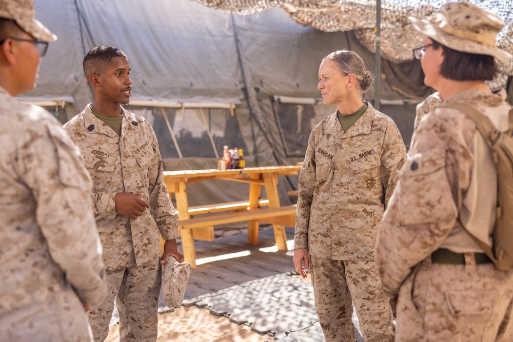 Brig Gen. Hennigan Visits Marines with 8th Engineer Support Battalion during Weapons and Tactics Instructor course 1-25