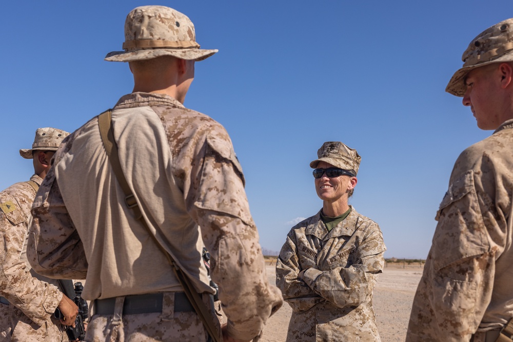 Brig Gen. Hennigan Visits Marines with 8th Engineer Support Battalion during Weapons and Tactics Instructor course 1-25