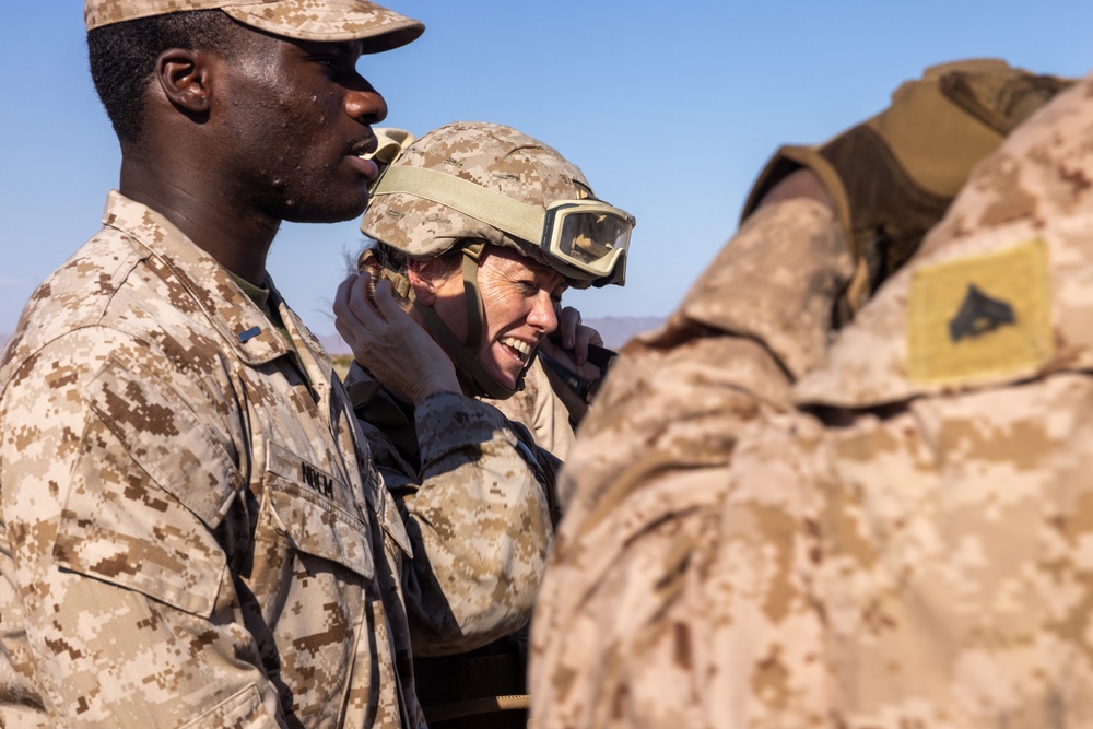 Brig Gen. Hennigan Visits Marines with 8th Engineer Support Battalion during Weapons and Tactics Instructor course 1-25