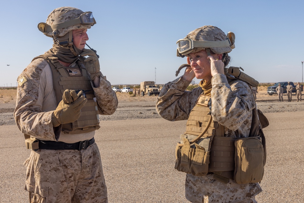 Brig Gen. Hennigan Visits Marines with 8th Engineer Support Battalion during Weapons and Tactics Instructor course 1-25