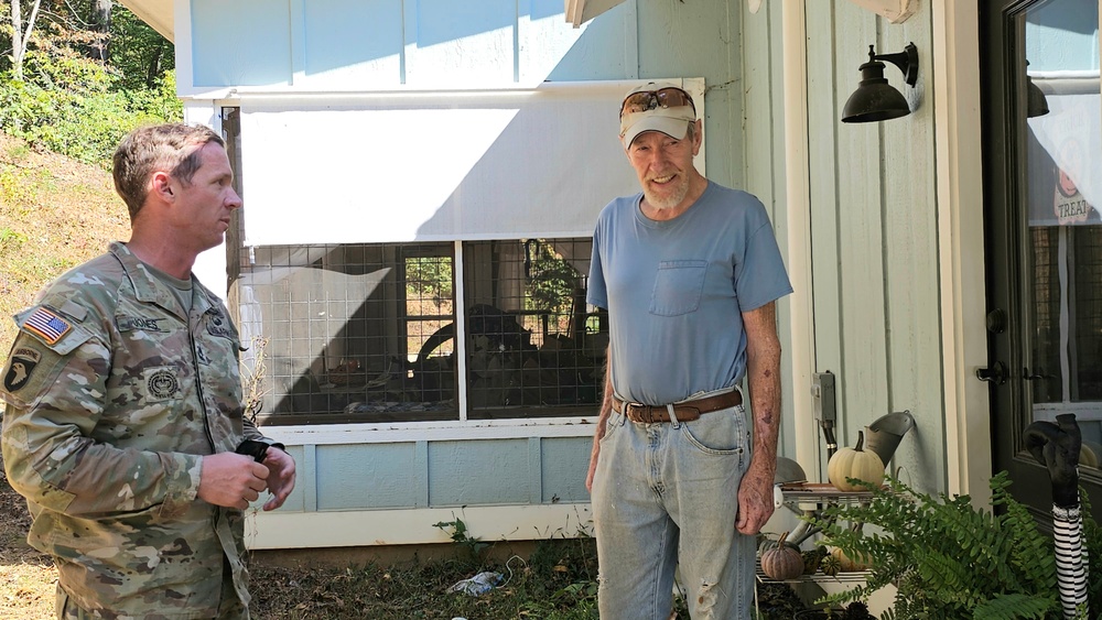 Screaming Eagles Soldiers conduct door-to-door welfare check