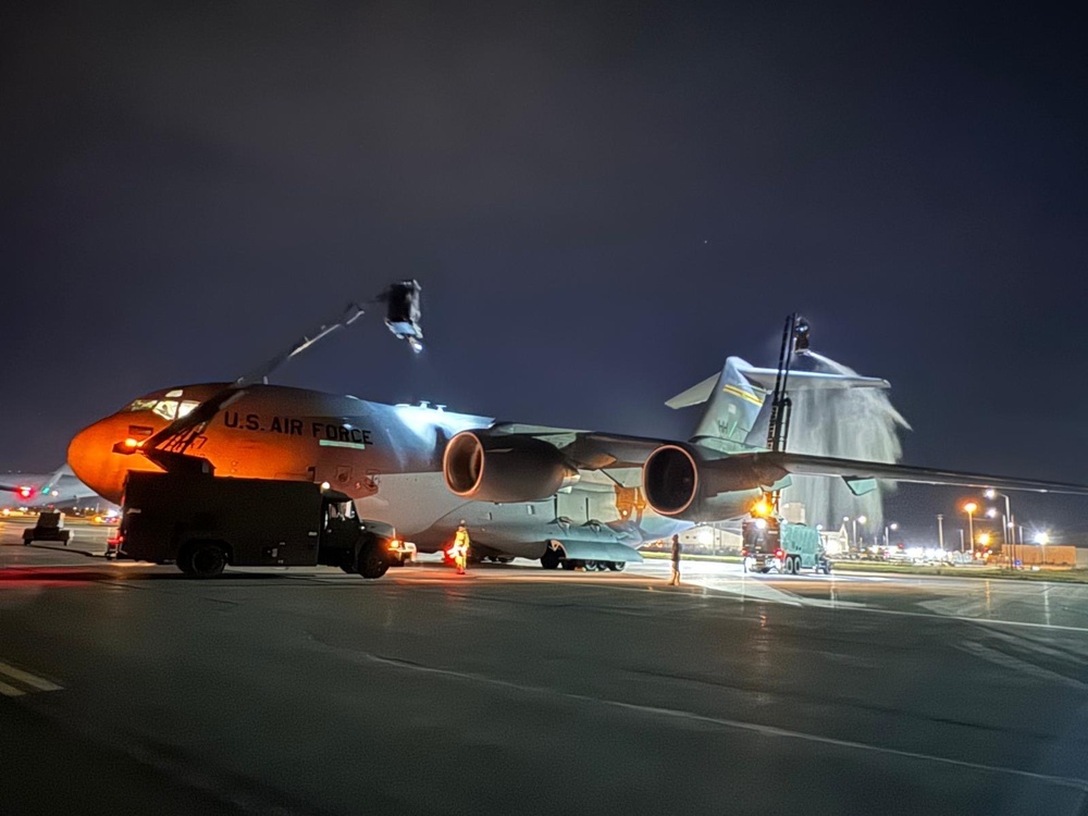 732nd Air Mobility Squadron aids in launching aircraft in support of JPMRC