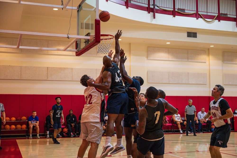 Somerset Sailors participate in basketball tournament during SF Fleet Week