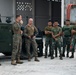 U.S., Philippine Marines conduct safety brief before loading Ospreys in Laoag to Support Relief Efforts Alongside Philippine Allies