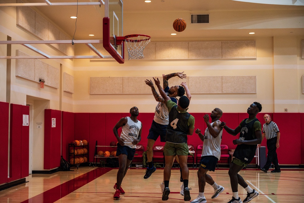 Somerset Sailors participate in basketball tournament during SF Fleet Week