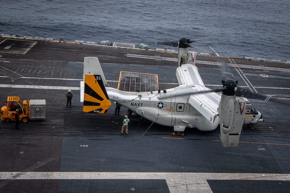 Nimitz Sailors Unload Mail Nimitz Sailors Unload Mail