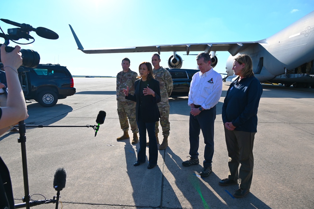 VP Harris Visits North Carolina, Meets with Local Officials on Helene Relief