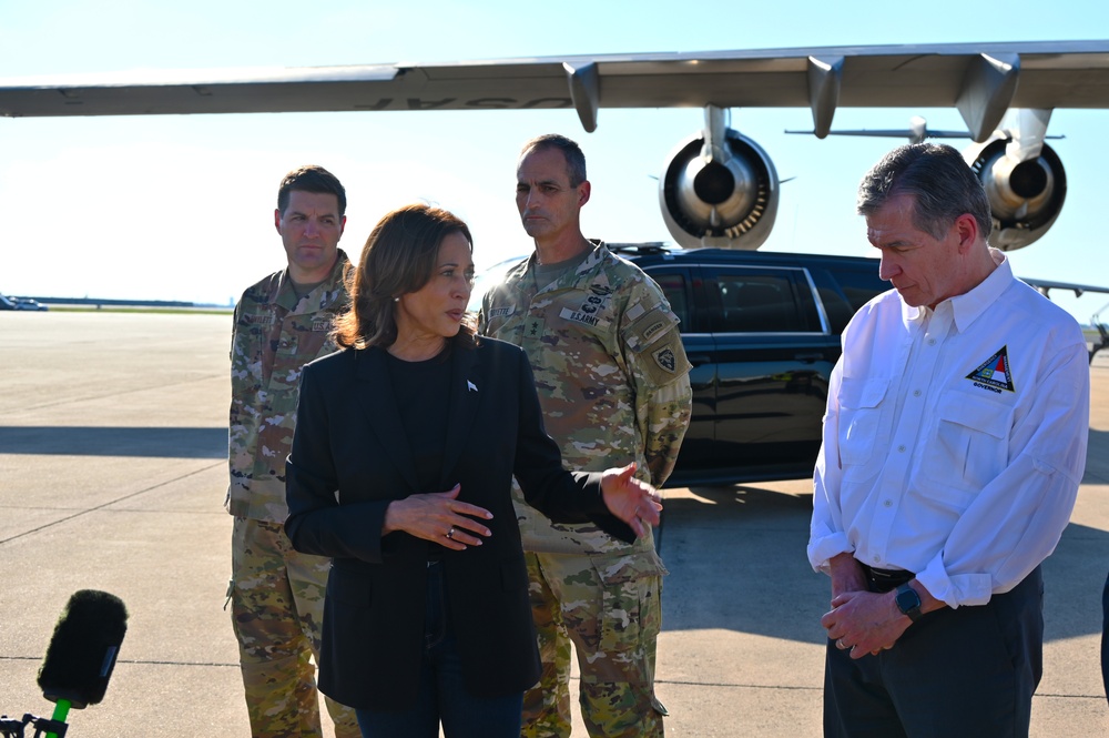 VP Harris Visits North Carolina, Meets with Local Officials on Helene Relief