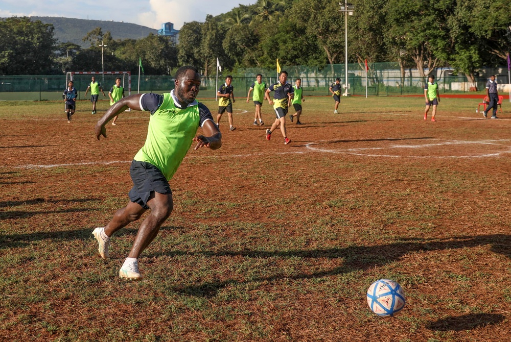 Indian, Australian, Japanese and U.S. Forces Participate in Exercise Malabar 2024 Sports Day