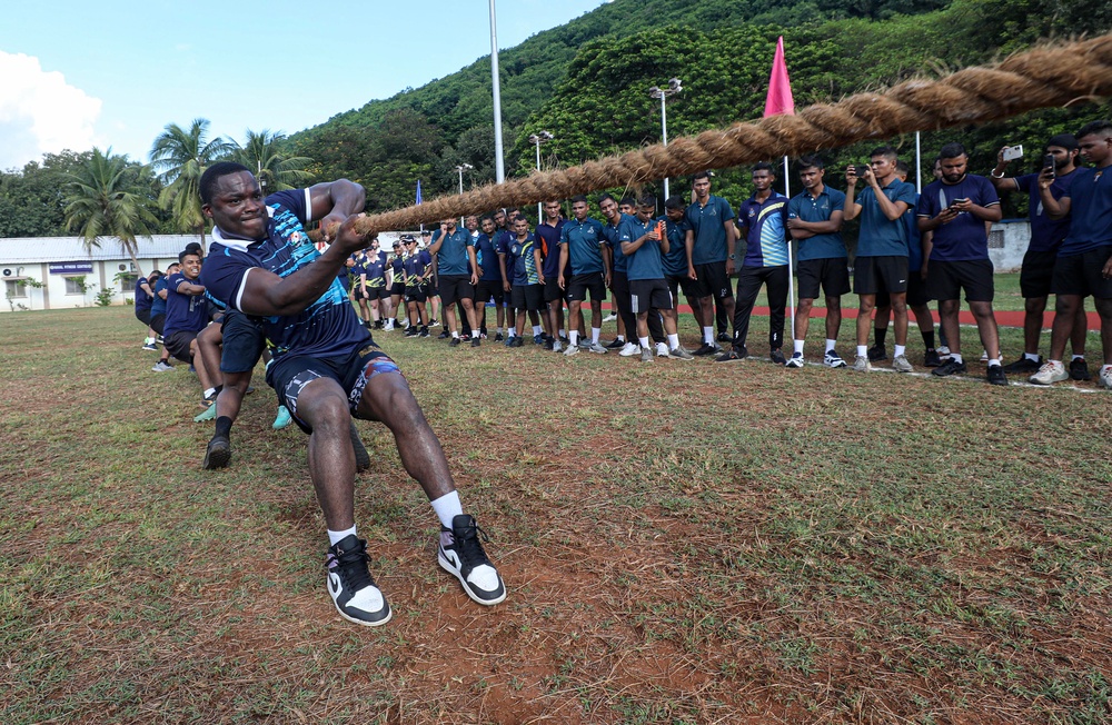 Indian, Australian, Japanese and U.S. Forces Participate in Exercise Malabar 2024 Sports Day