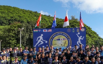 Indian, Australian, Japanese and U.S. Forces Participate in Exercise Malabar 2024 Sports Day