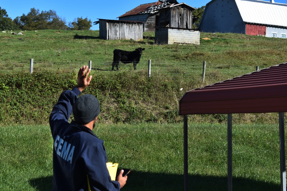 FEMA Disaster Survivor Assistance Team Visits Virginia Farm After Hurricane Helene