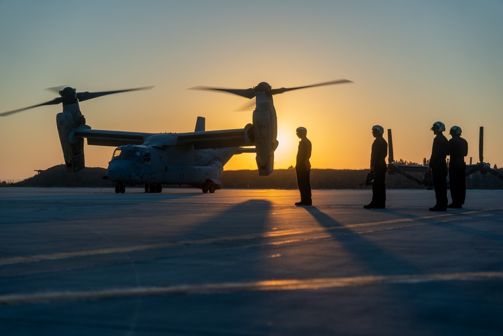 VMM-365 (REIN) Conducts MV-22B Osprey Maintenance in the Republic of Cyprus