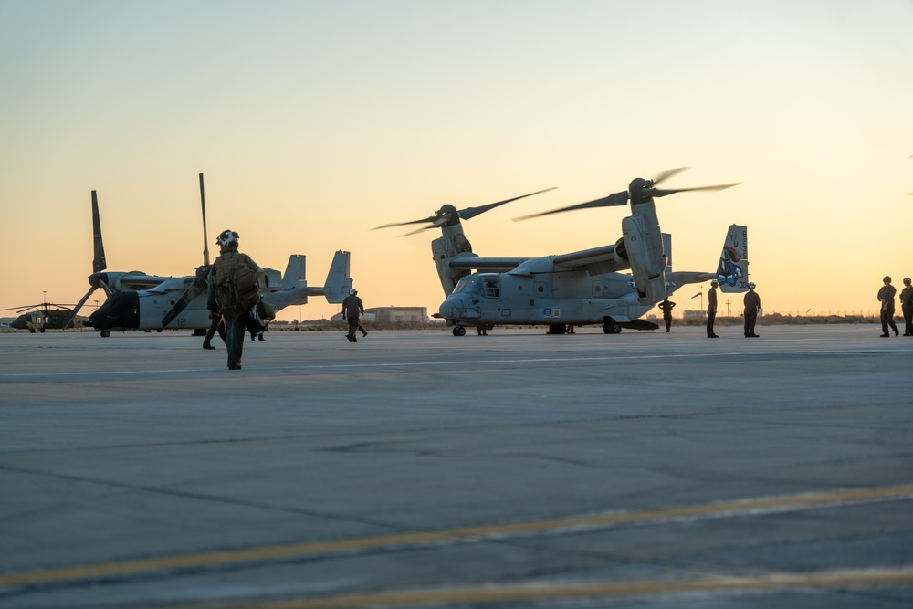 VMM-365 (REIN) Conducts MV-22B Osprey Maintenance in the Republic of Cyprus