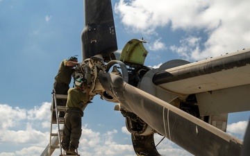 VMM-365 (REIN) Conducts MV-22B Osprey Maintenance in the Republic of Cyprus