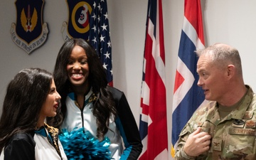 Jacksonville Jaguars Roar Cheerleader Squad visit RAF Fairford