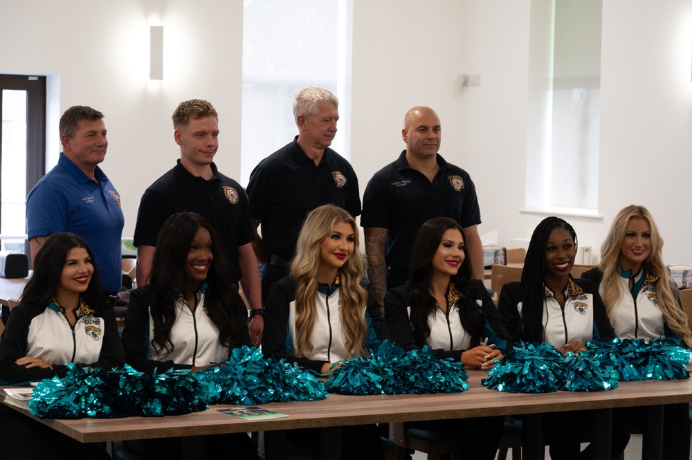 Jacksonville Jaguars Roar Cheerleader Squad visit RAF Fairford