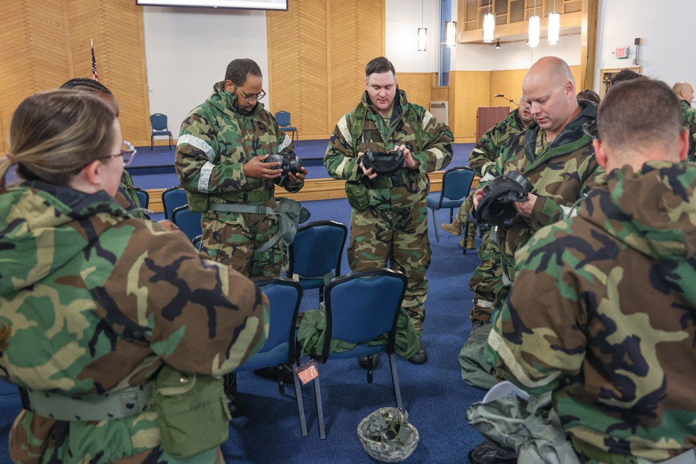 127th Wing Headquarters Personnel Practice CBRN Protective Measures