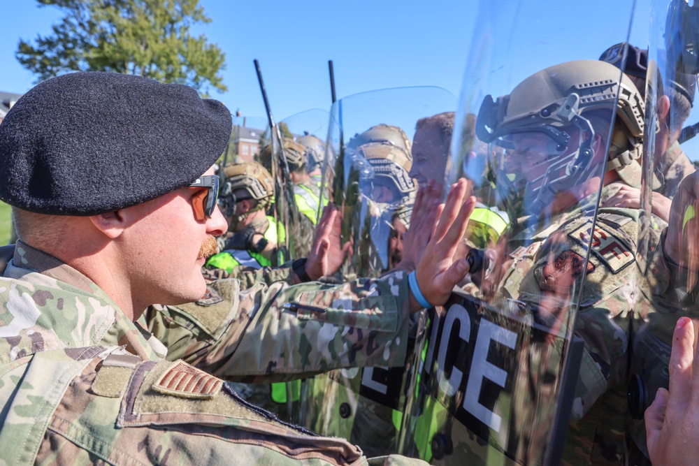 Defenders practice civil disturbance response