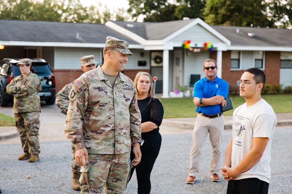 Fort Novosel walking town hall becomes birthday party