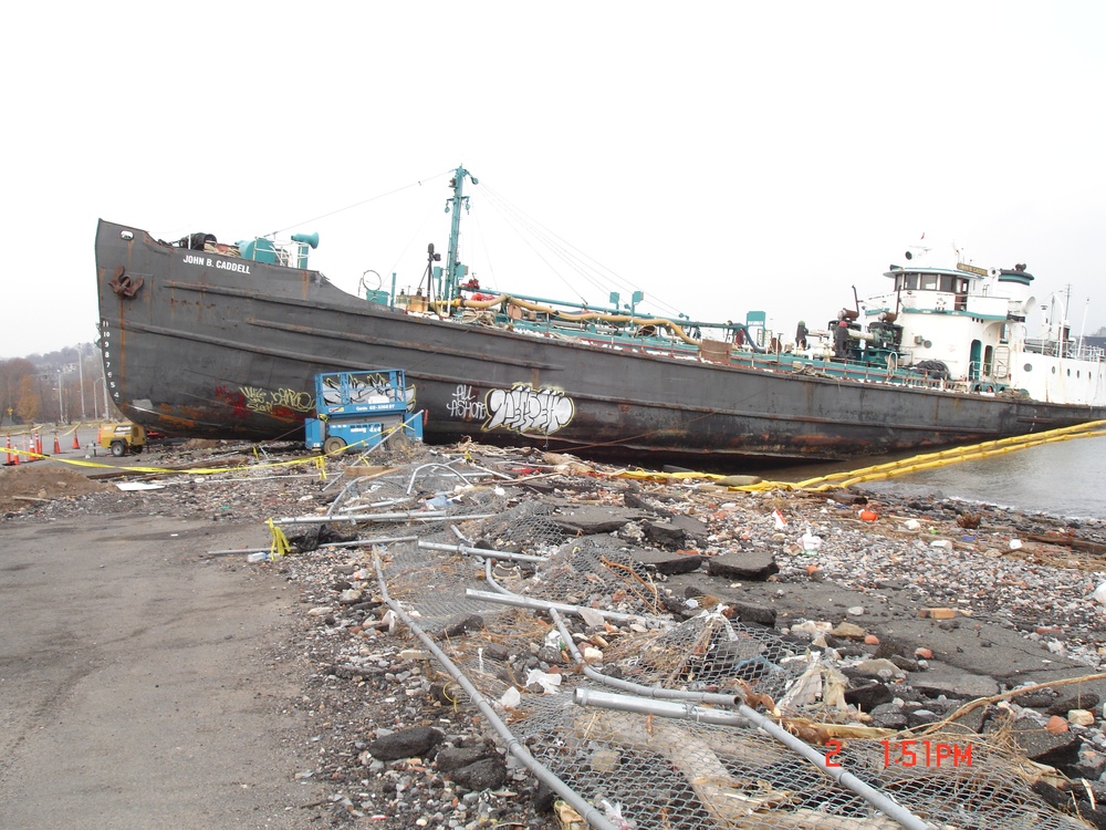 Hurricane Sandy damage in Staten Island, NY