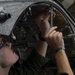 U.S. Marines with Marine Aerial Refueler Transport Squadron (VMGR) 252 conduct routine maintenance