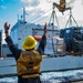 USS New York Replenishment At Sea