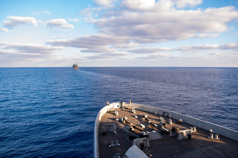 USS New York Replenishment At Sea