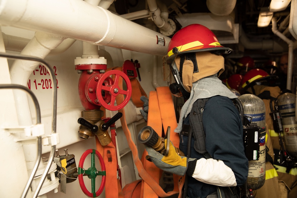 Class Bravo Fire Drill aboard the USS Cole