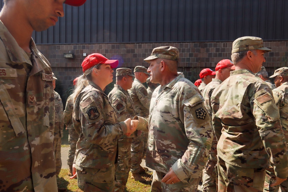Florida National Guard Red Horse Squadron Recognized by South Carolina National Guard Deputy Adjutant General and the South Carolina National Guard 117th Engineer Brigade commander