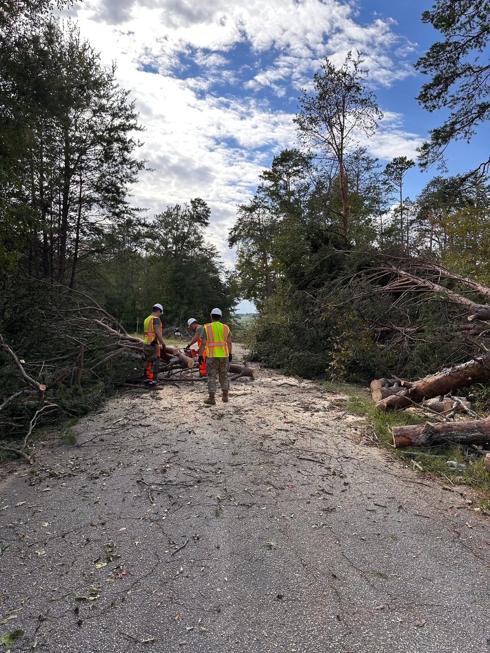SCARNG clear debris from Hurricane Helene