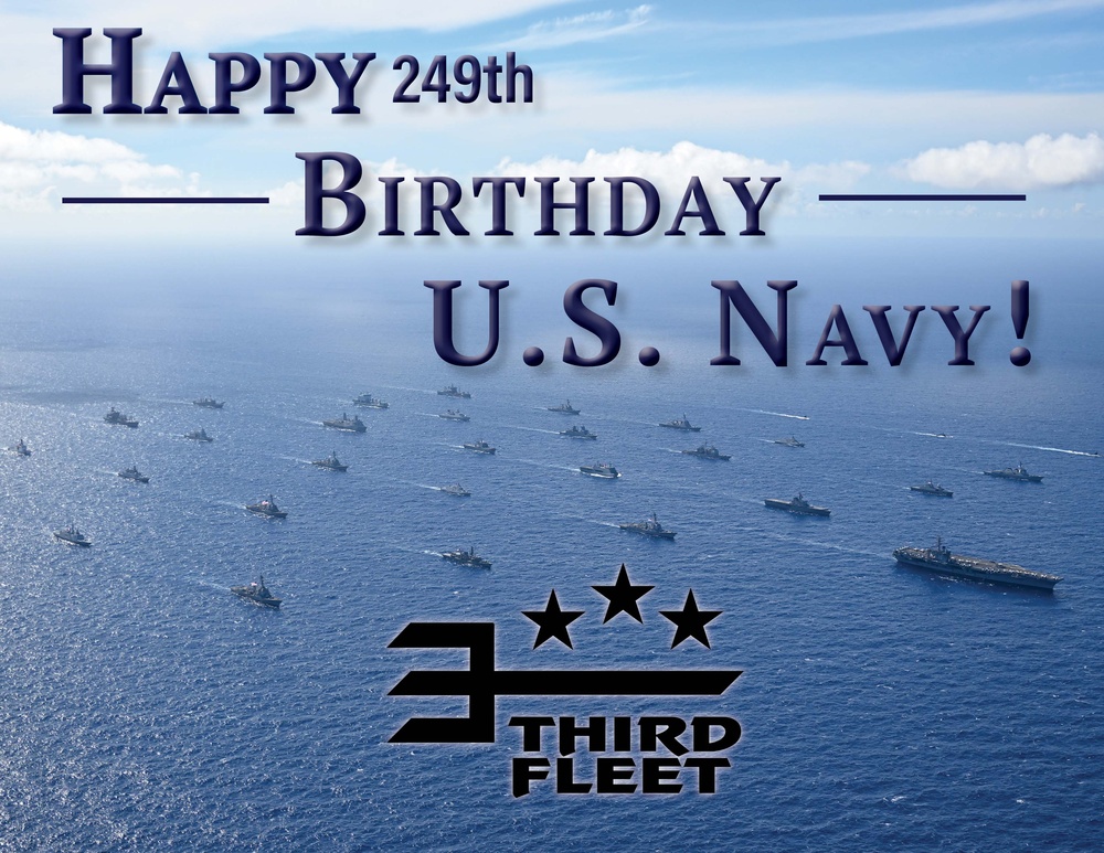 Navy 249th birthday graphic