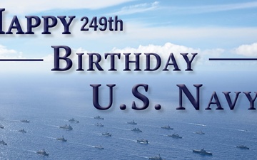 Navy 249th birthday graphic