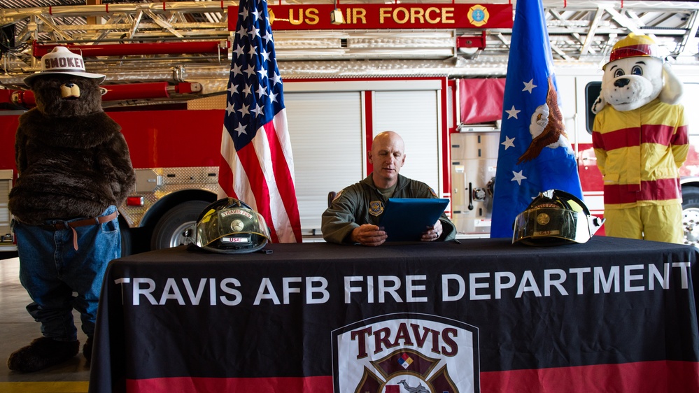 Travis AFB 2024 Fire Prevention Week proclamation signing