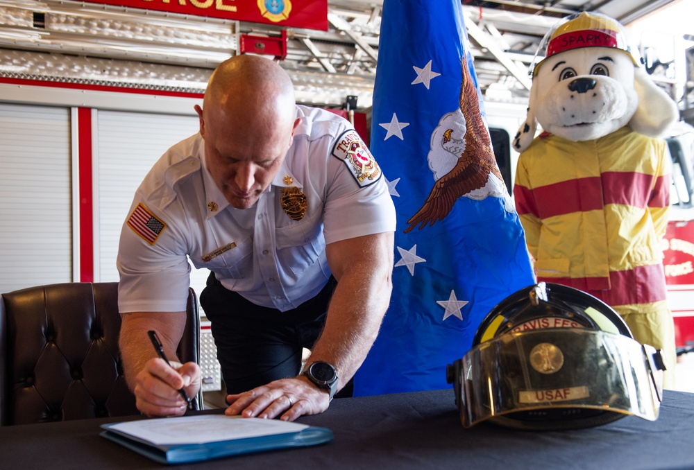 Travis AFB 2024 Fire Prevention Week proclamation signing