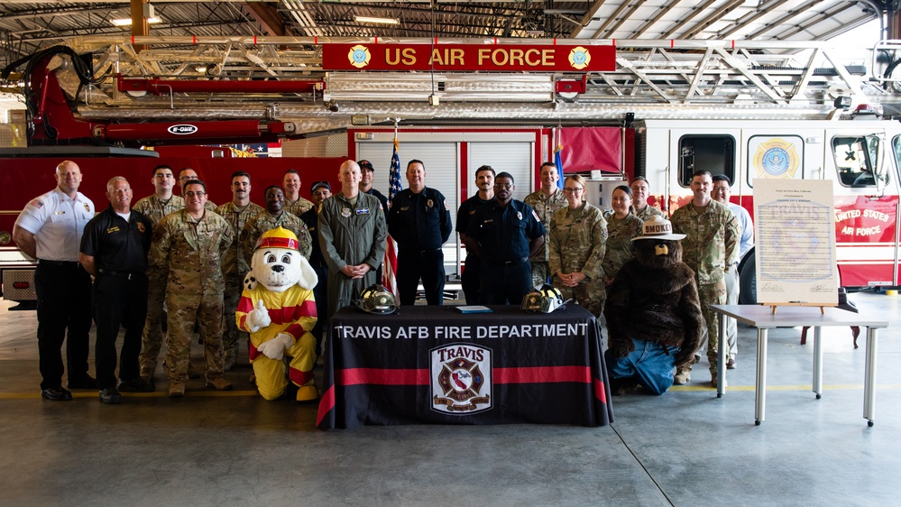 Travis AFB 2024 Fire Prevention Week proclamation signing