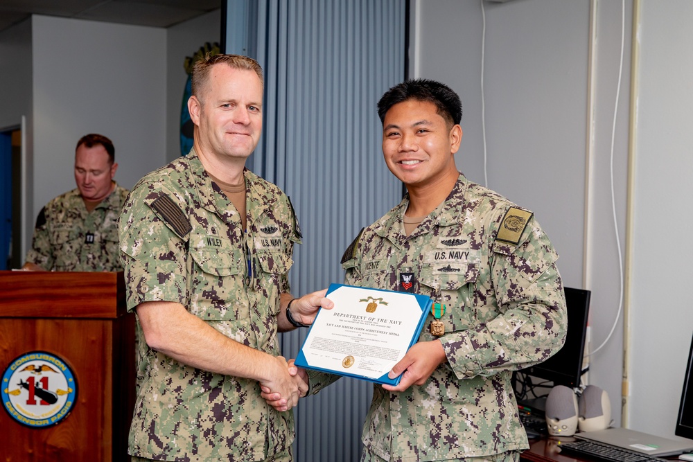 Commander Submarine Squadron 11 Awards-At-Quarters