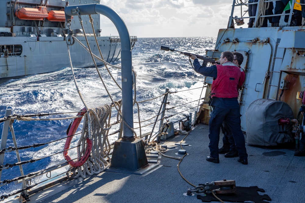 Replenishment-at-Sea aboard the USS Cole