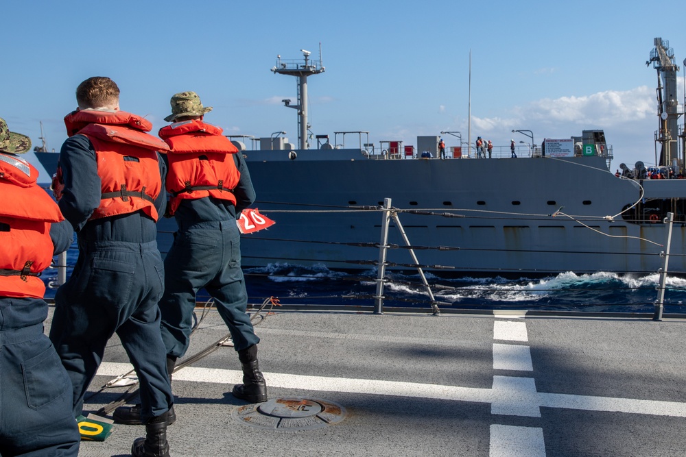 Replenishment-at-Sea aboard the USS Cole