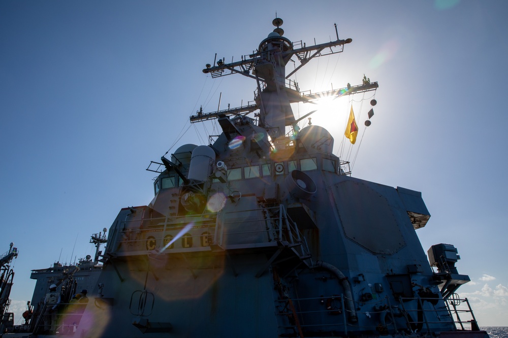 Replenishment-at-Sea aboard the USS Cole