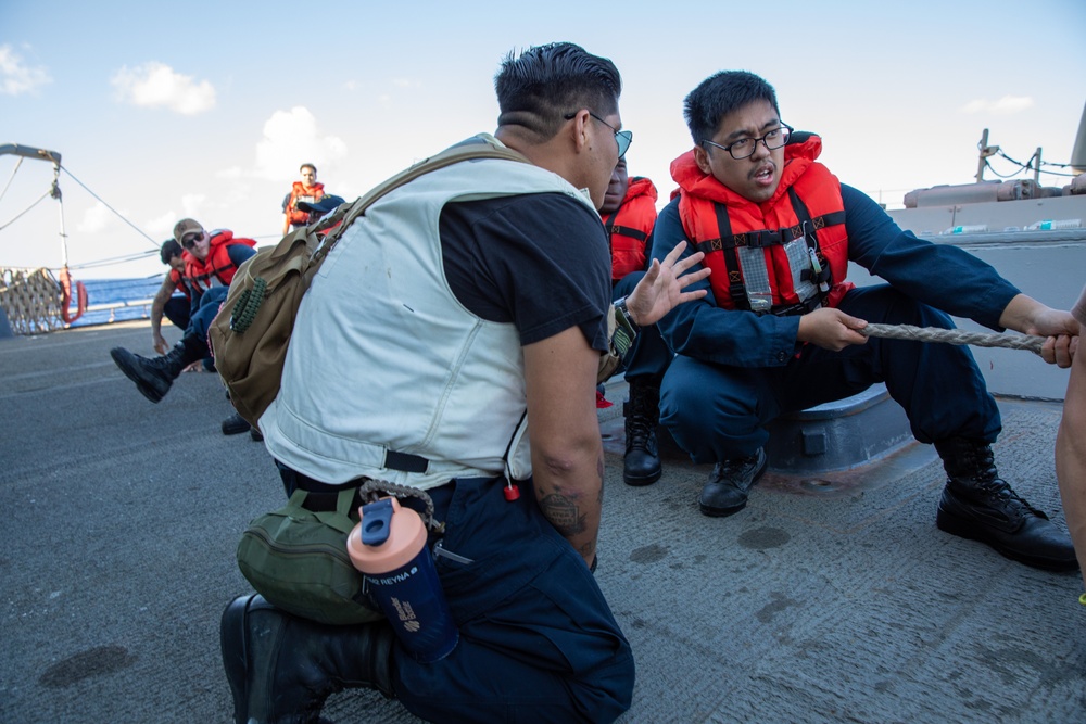 Replenishment-at-Sea aboard the USS Cole