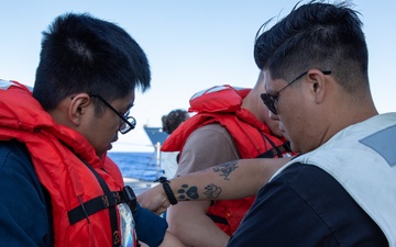 Replenishment-at-Sea aboard the USS Cole