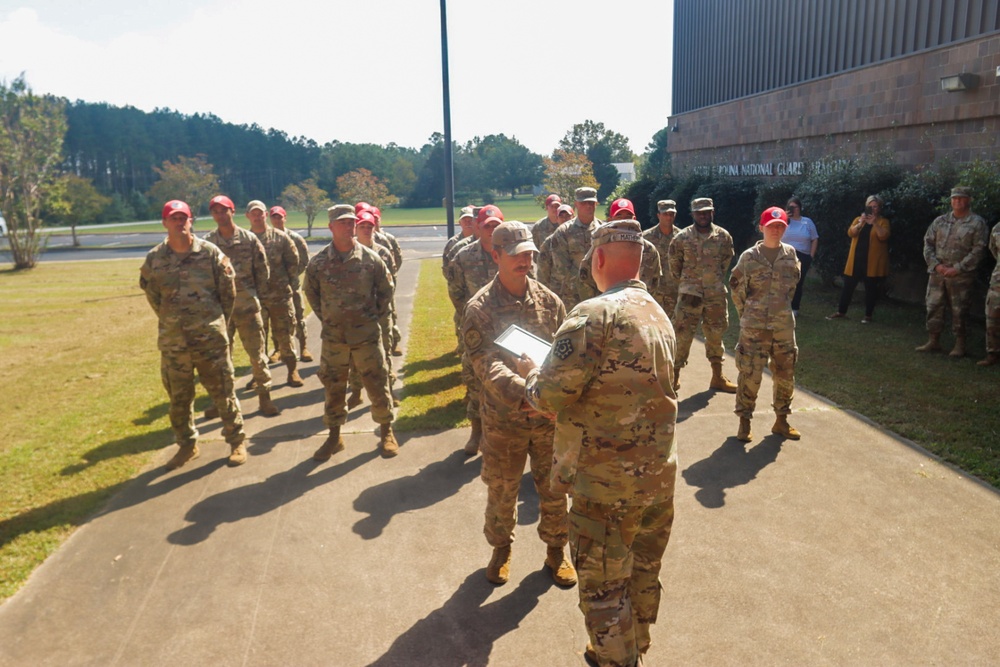 Florida National Guard Red Horse Squadron Recognized by South Carolina National Guard Deputy Adjutant General and the South Carolina National Guard 117th Engineer Brigade commander