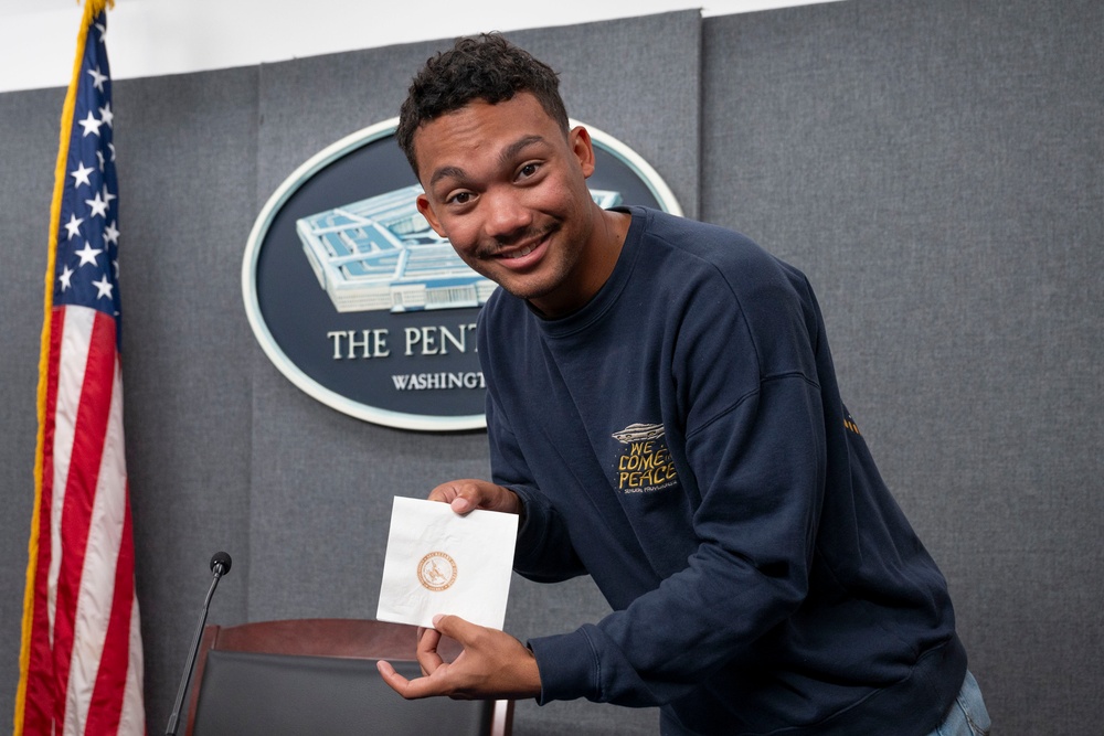 NASCAR Driver Brad Perez Visits the Pentagon