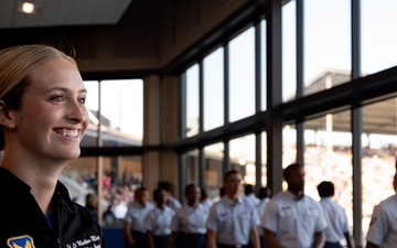 Miss America congratulates Air Force’s newest naturalized citizens