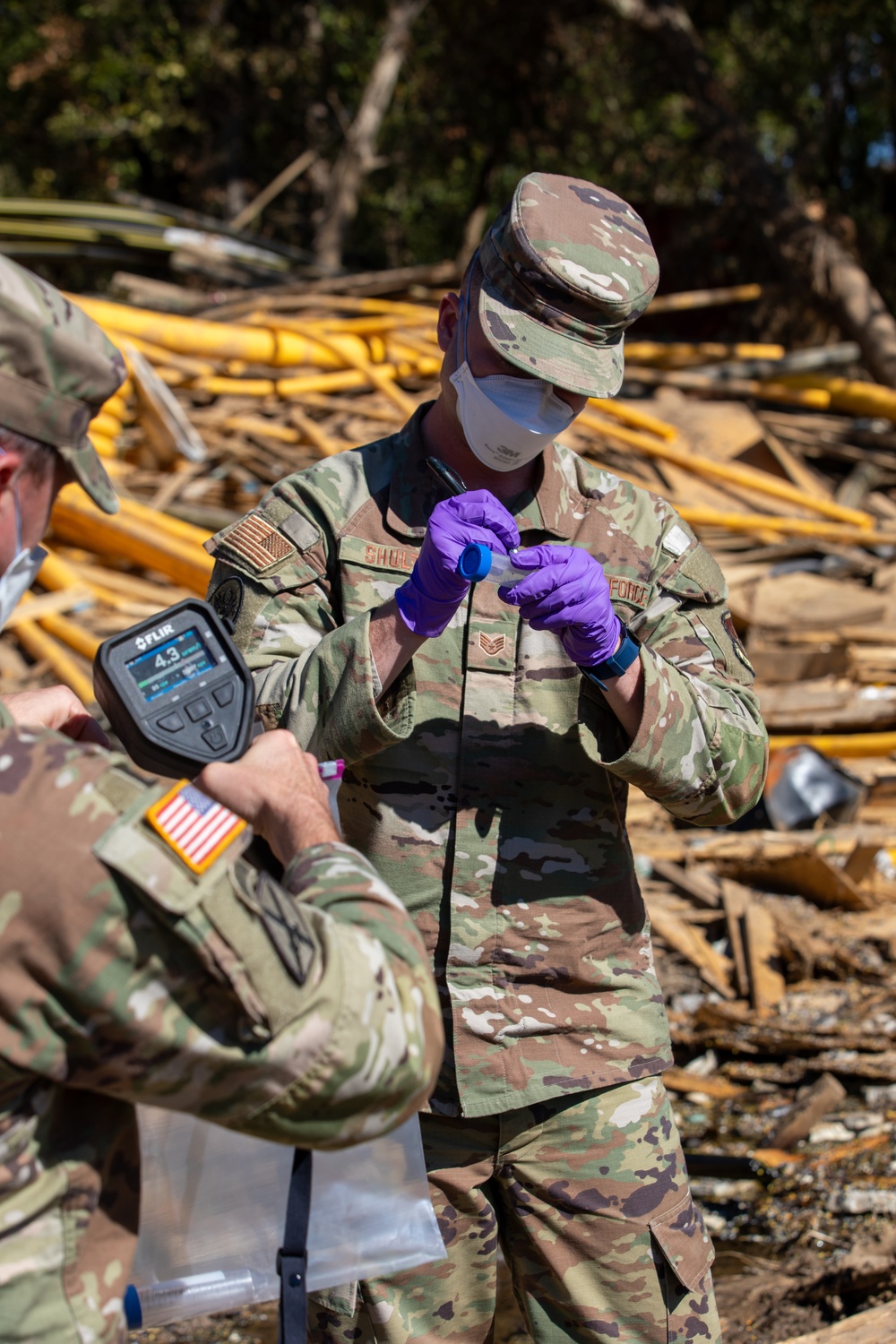 Tennessee Guardsmen gather soil samples after Hurricane Helene